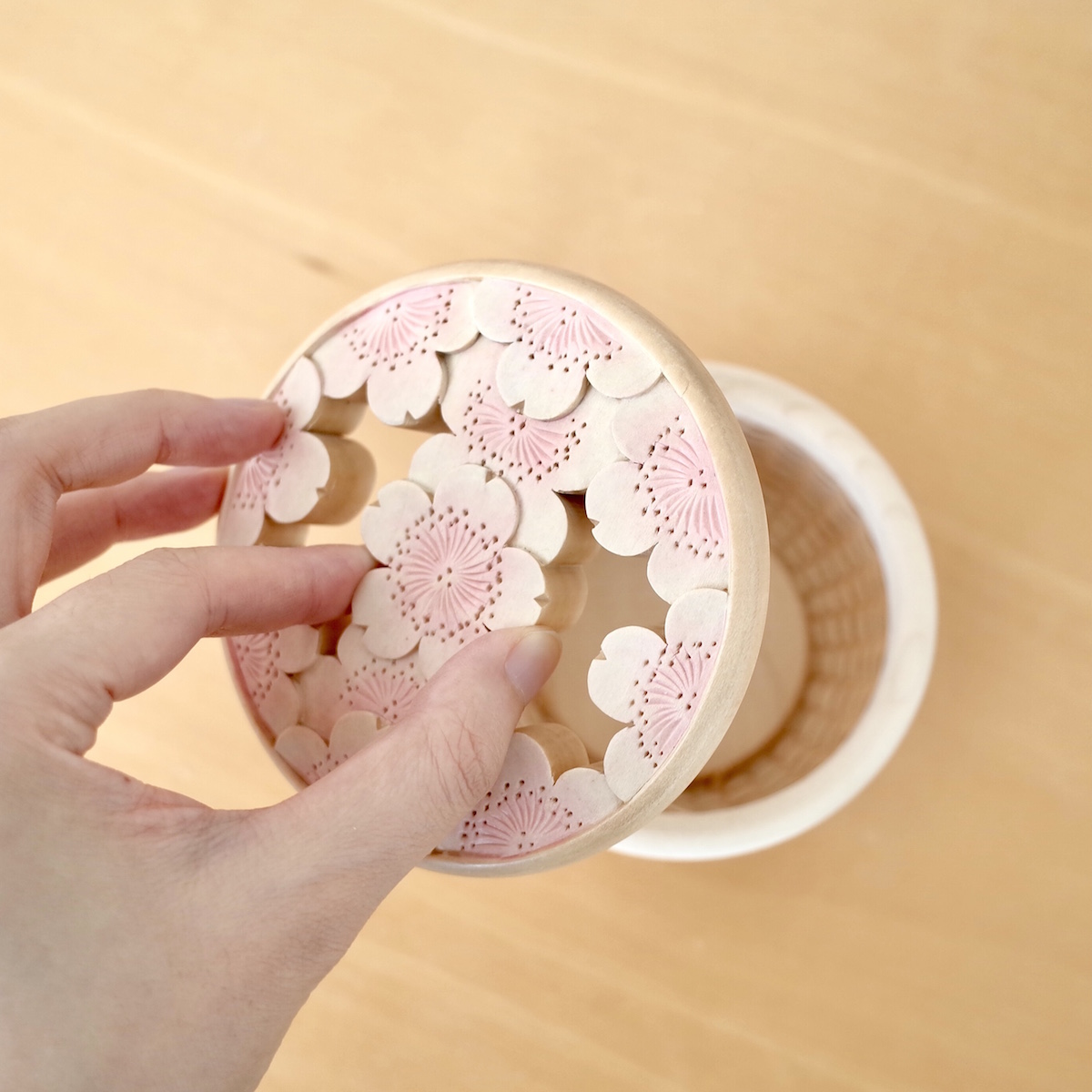 【受注】軽井沢彫:Sakura/Candy basket用